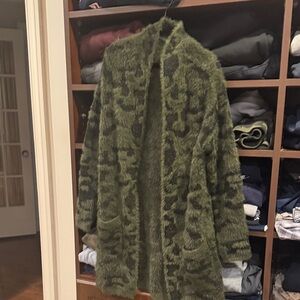 Fate Green Camouflage Women's Cardigan